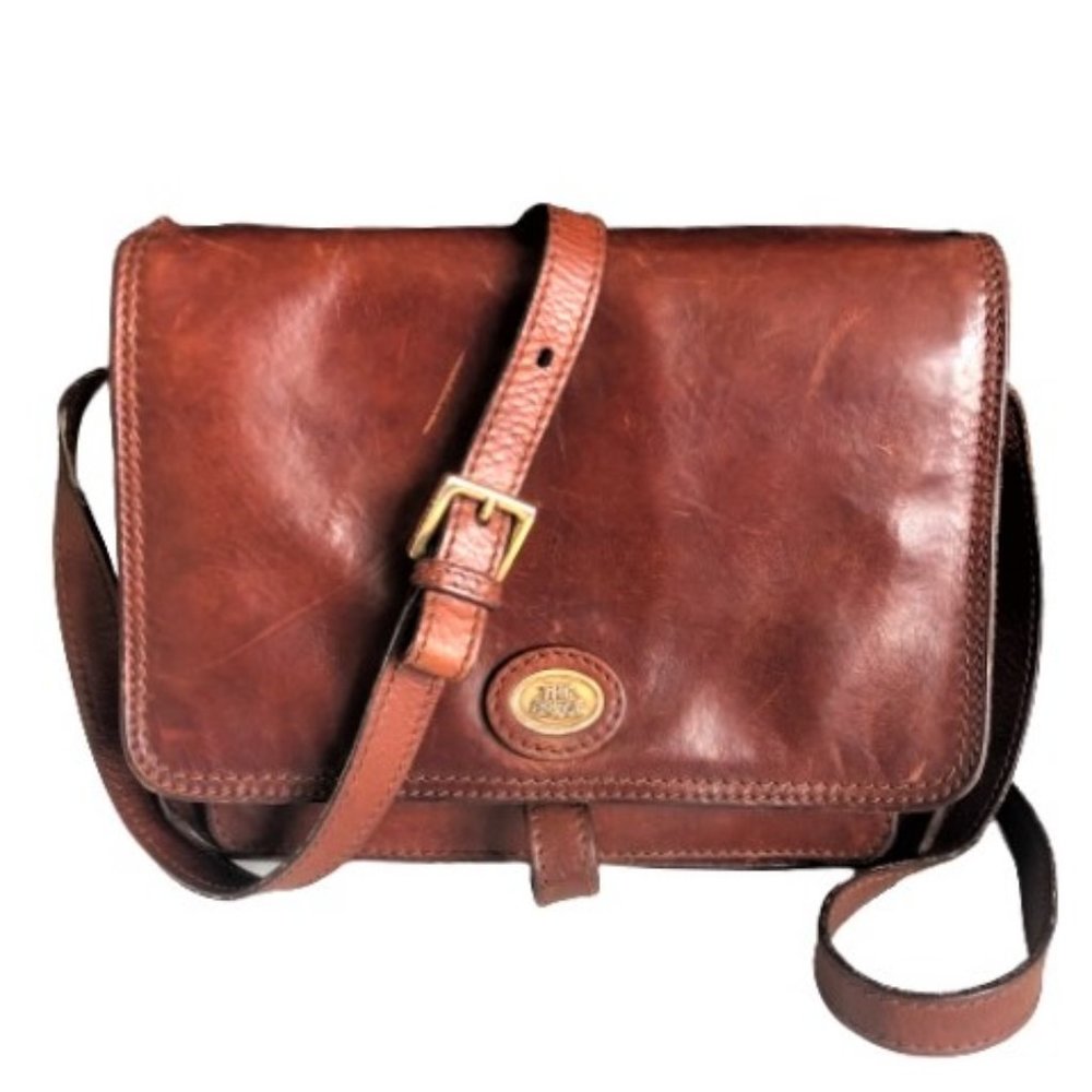 Vintage The Bridge leather classic satchet, cross body messenger bag purse - Picture 1 of 16